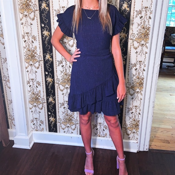 Michael Kors Navy Blue Dress Size XXS - Picture 2 of 4